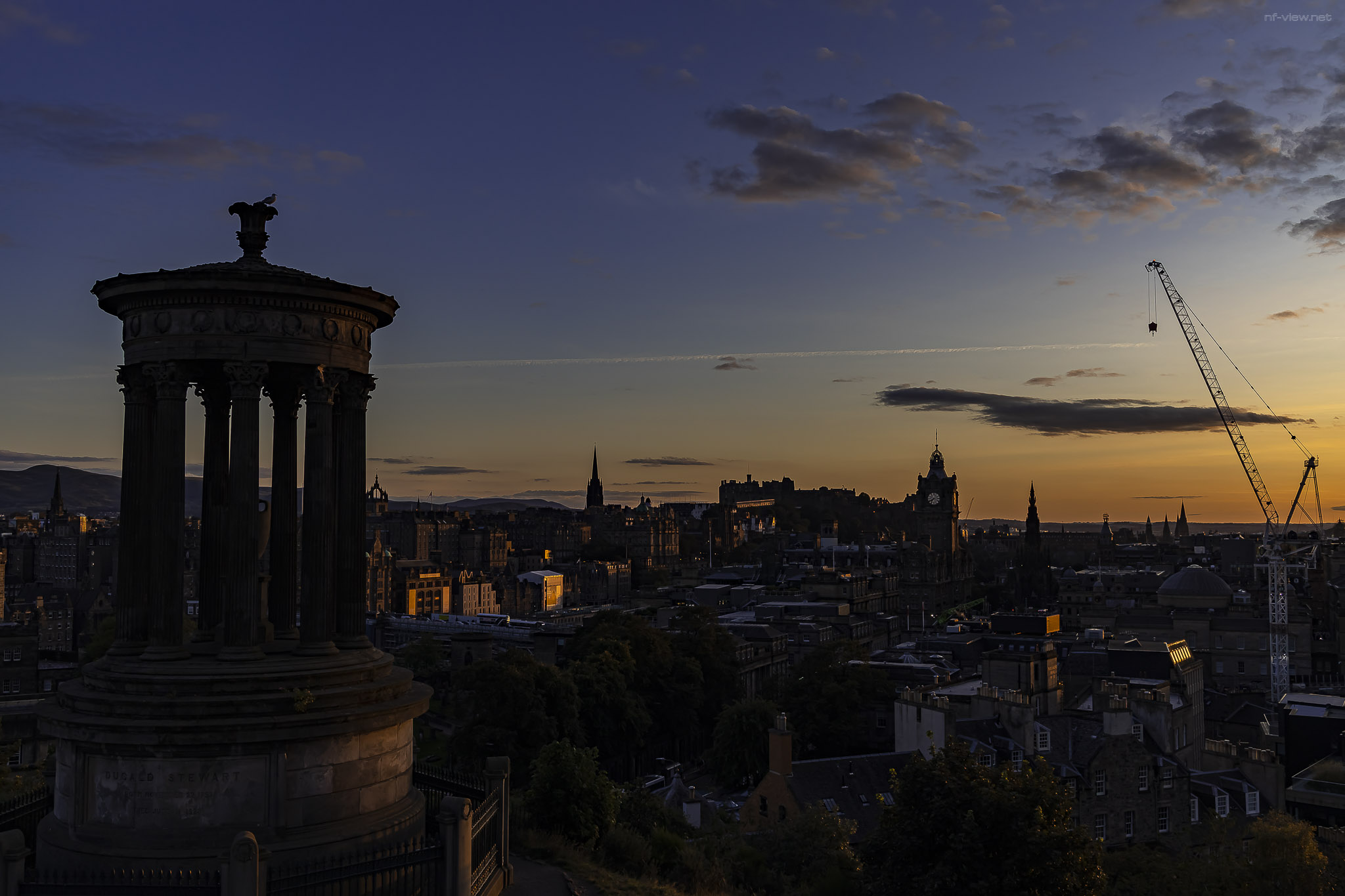 Abenddämmerung über der schottischen Hauptstadt