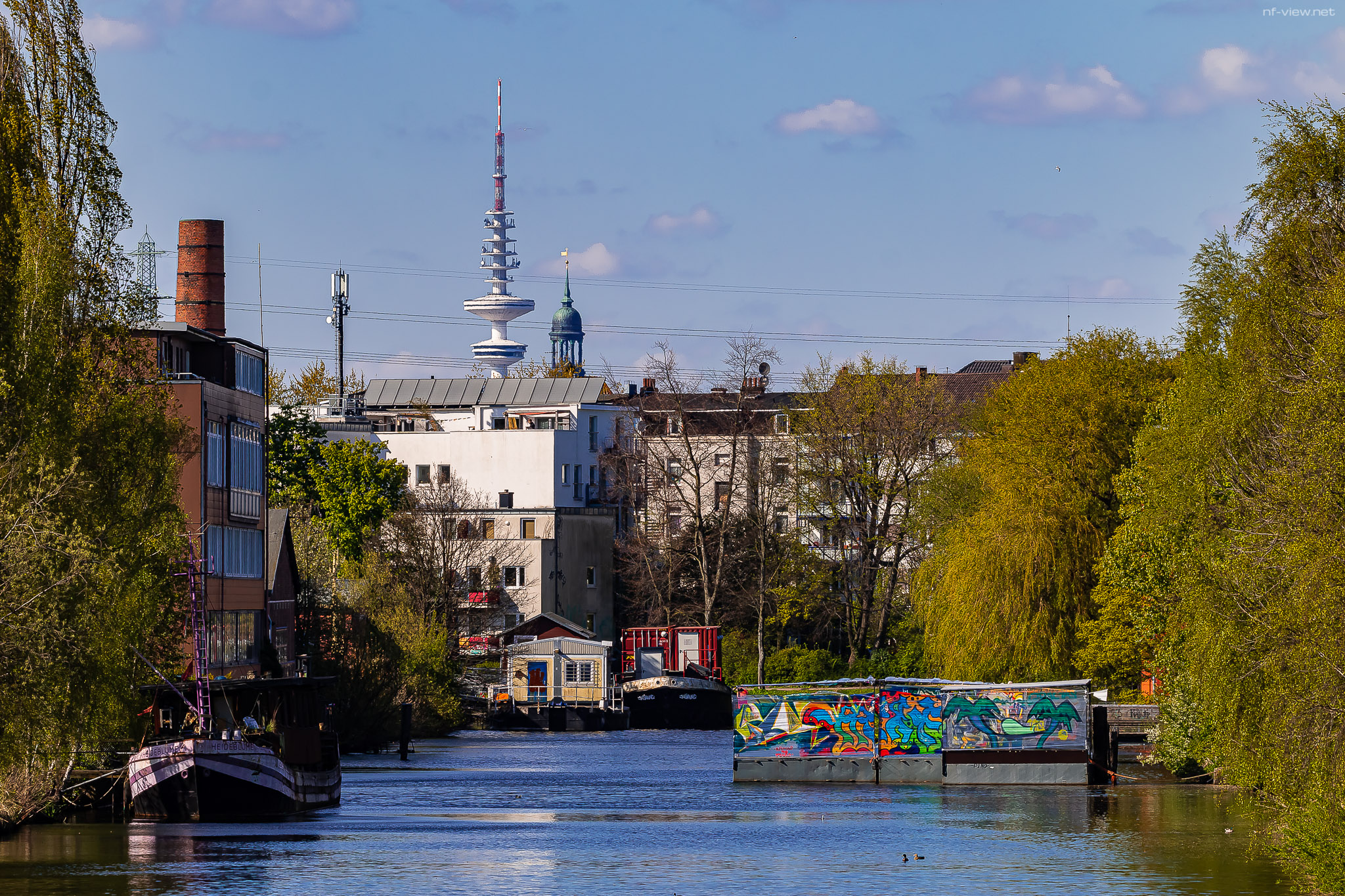 Blick in den Veringkanal in Wilhelmsburg
