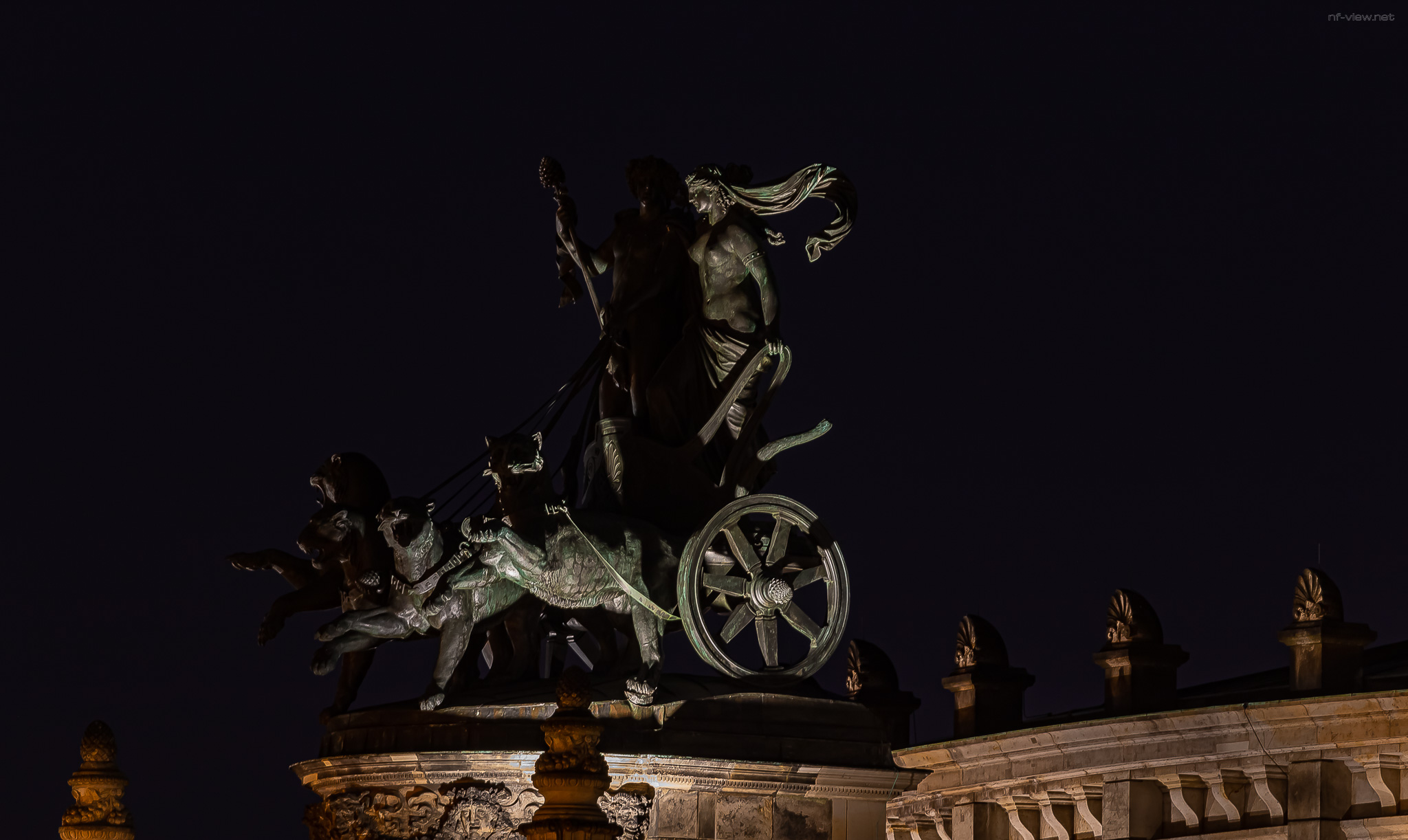 Die Quadriga auf der Semperoper