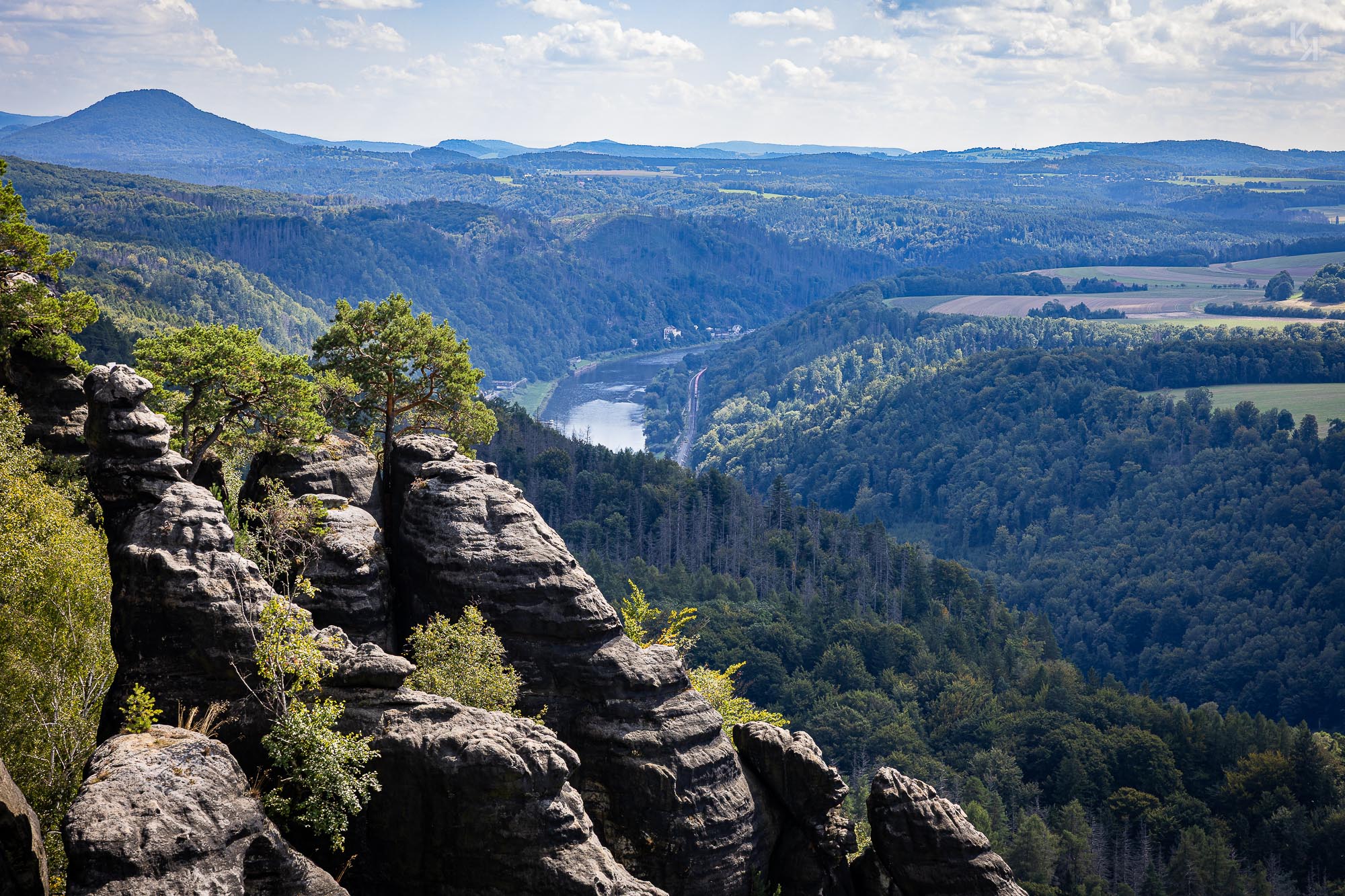 Blick auf die Elbe Richtung Süden