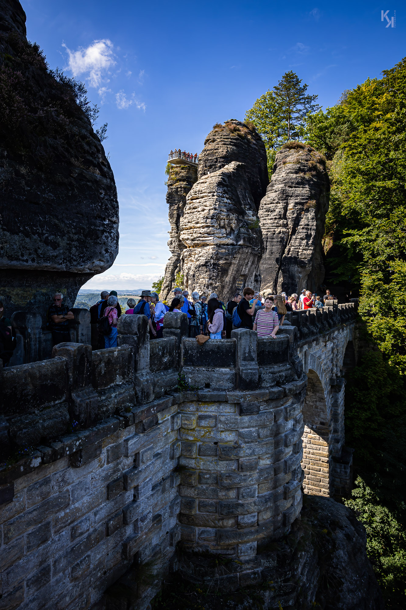 die meist überfüllte Bastei