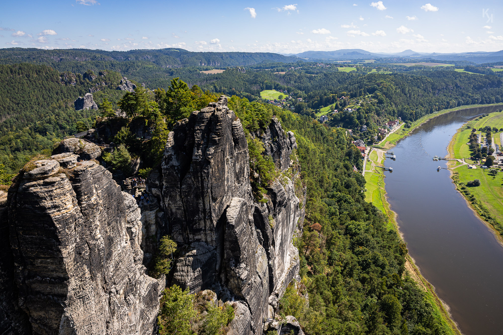 Blick auf die Felsenburg Neurathen
