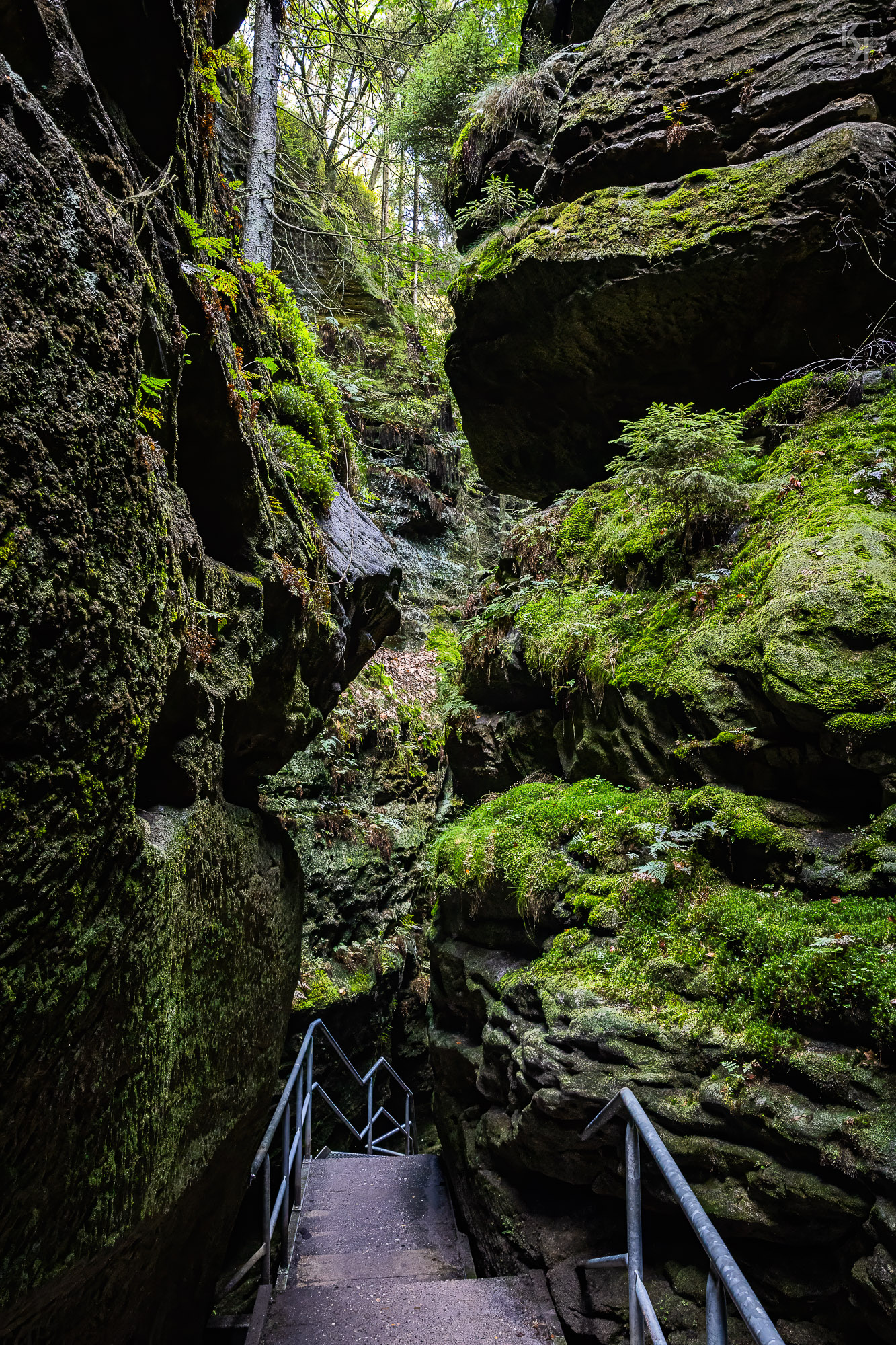 Abstieg durch die Schwedenlöcher