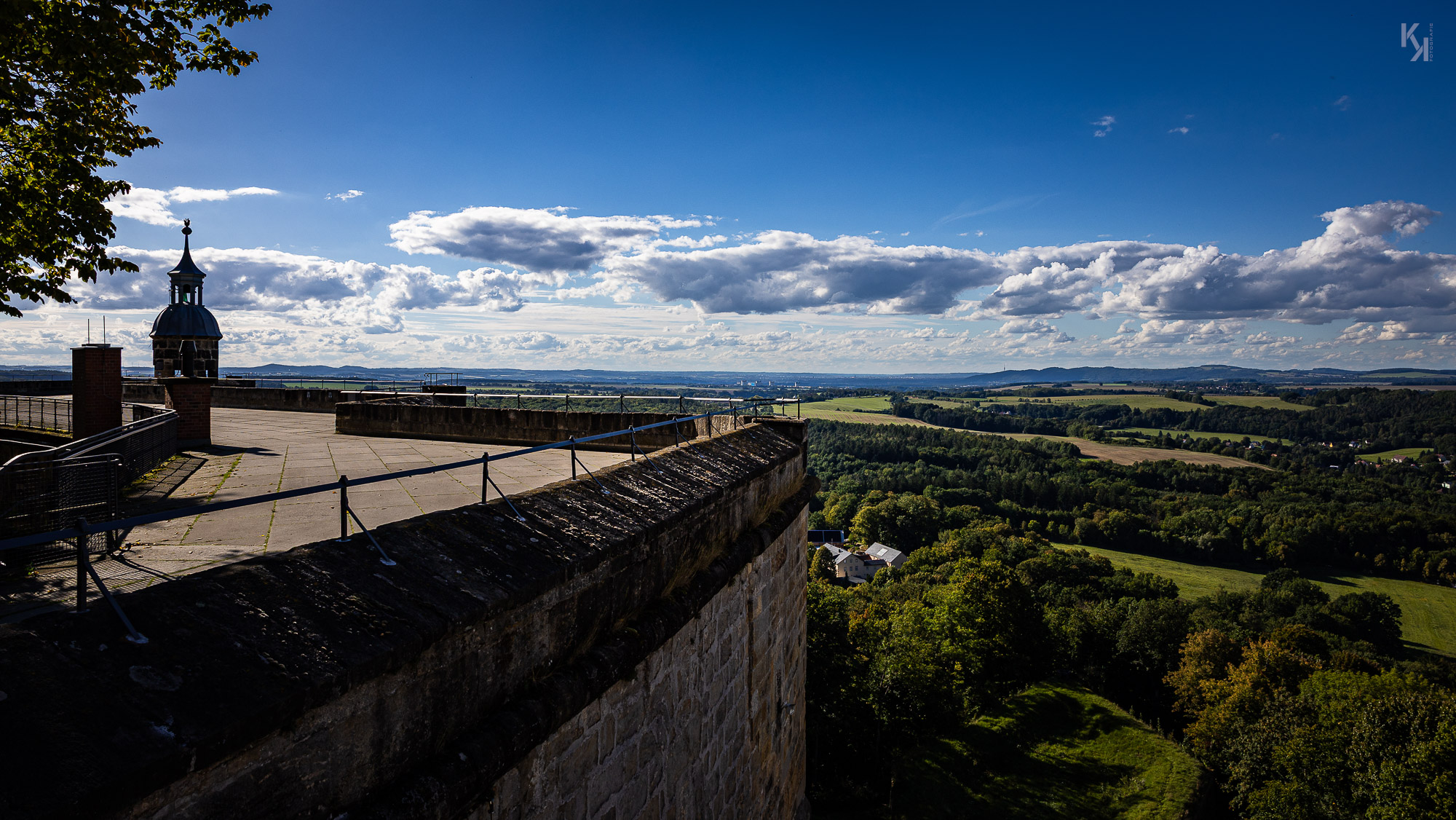 Festung Königstein und der Blick Richtung Norden
