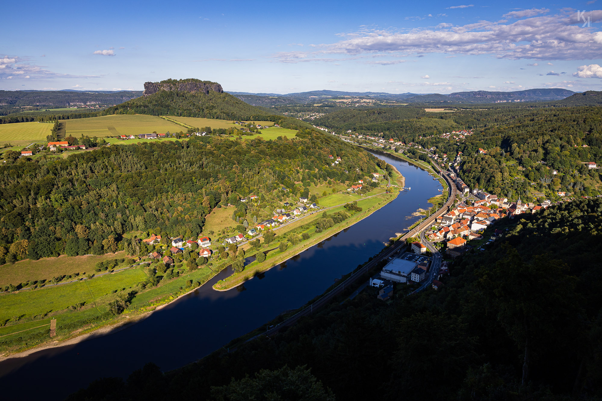 die Elbe und der Lilienstein