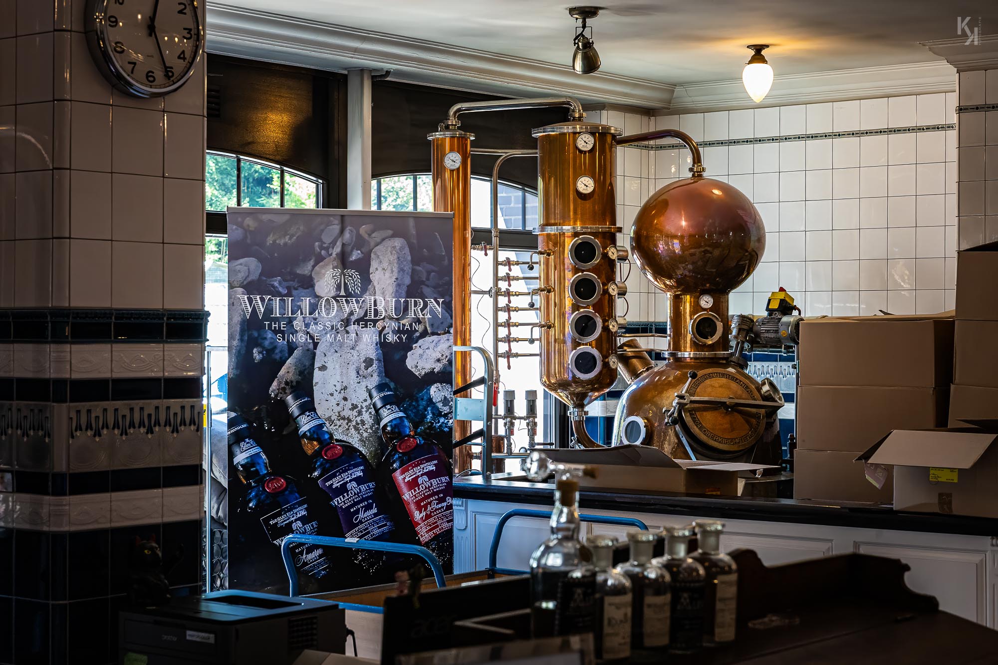 Die Apparatur für die Gin-Destillation